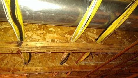 Fireblocking Wires Through Ceiling Joists Diy Home Improvement Forum