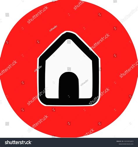 Home Icon Red Background Stock Vector (Royalty Free) 2231915413 ...