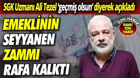 SGK Uzmanı Ali Tezel geçmiş olsun diyerek açıkladı Emeklinin