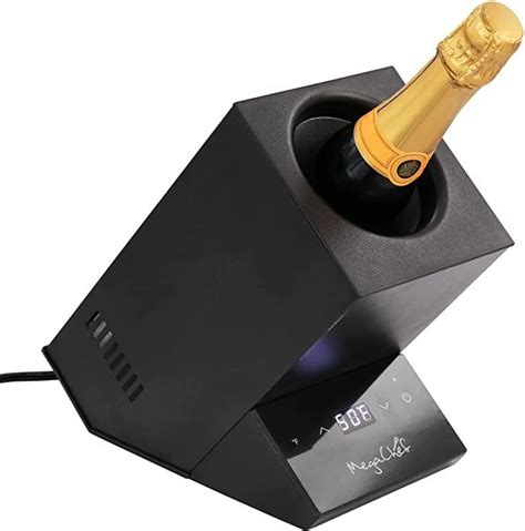 Megachef Wine Chiller Electric Single Bottle Black Wine Chiller Wine Coolers Drinks Wine