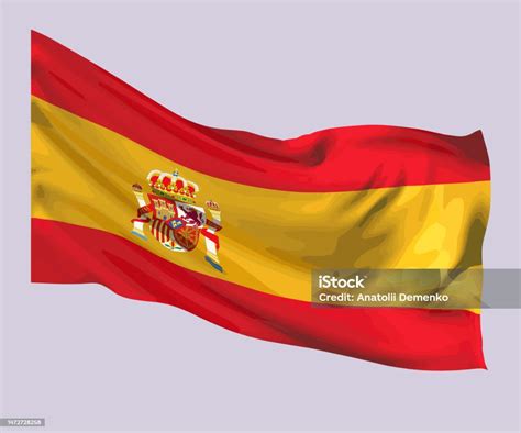 Flag Of The Kingdom Of Spain With Coat Of Arms Vector Stock ...