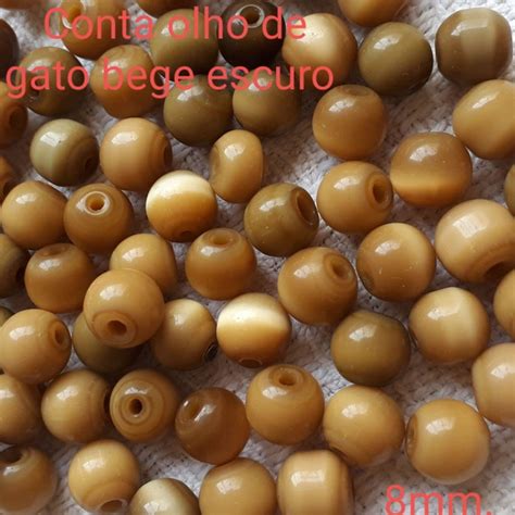Bola Acrílico Olho De Gato Nude mm pçs Elo