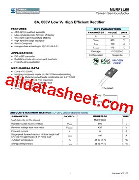 Murf L Datasheet Pdf Taiwan Semiconductor Company Ltd