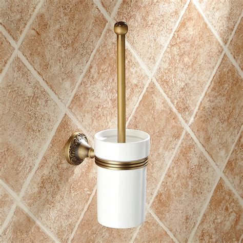 Free Shipping European Style Toilet Brush Holders With Ceramic Cup