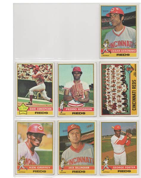 Cincinnati Reds Baseball Card Collector: 1976 Topps Cincinnati Reds Team Set