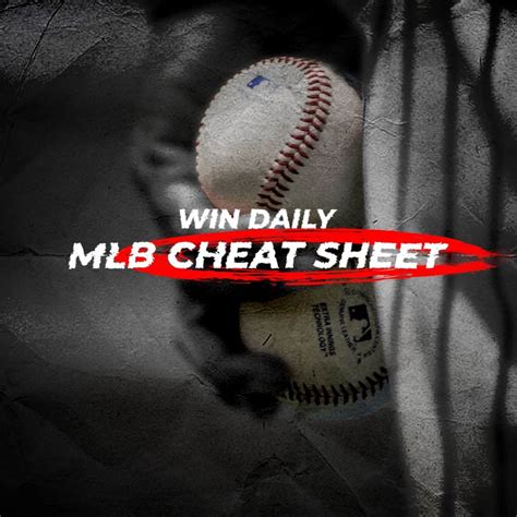 MLB DFS Cheat Sheet (Aug. 8) | WIN DAILY® – DFS & Sports Betting Tools ...