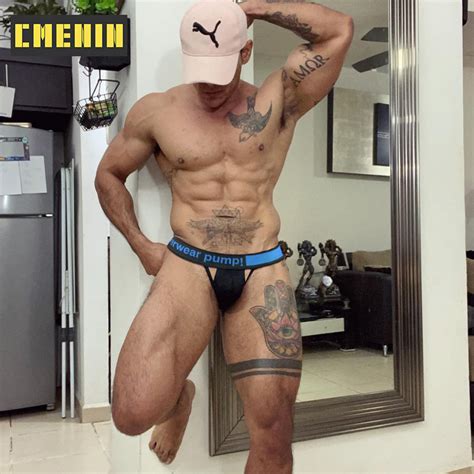 CMENIN PUMP Hot Cotton Underwear Man Jockstrap Underpants Comfortable Stringi Men S Thong And G