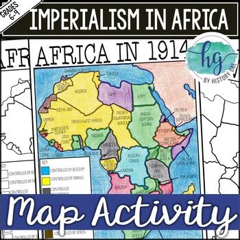 imperialism  africa map activity print  digital  history gal