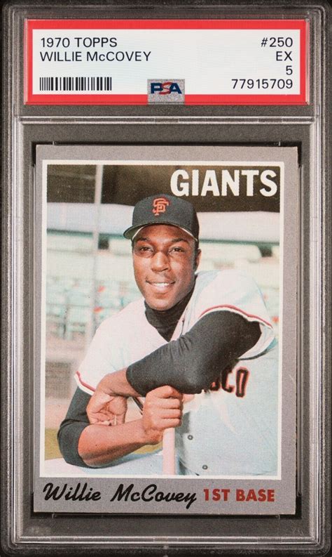 PSA 5 EX 1970 TOPPS WILLIE McCOVEY 250 GIANTS HOF EBay