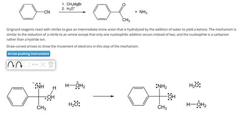 Solved Grignard Reagents React With Nitriles To Give An