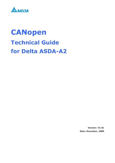 Pdf Canopen Protocol Definition Of Asd A Servo Drive Canopen