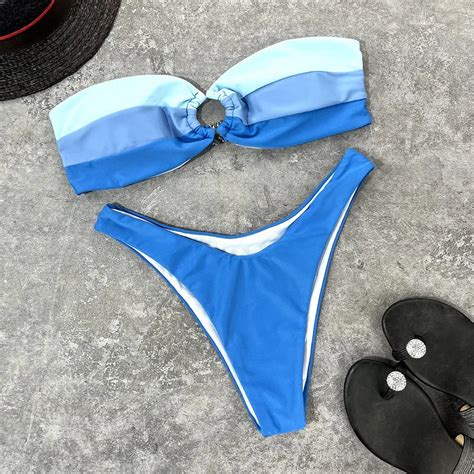 Pasuxi 2022 Sexy Women Bandage Thong Fitness Swimwear Brazilian Bikini