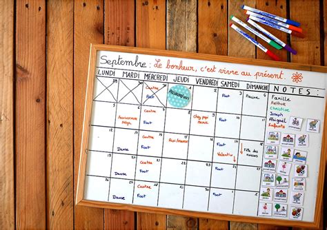 Un Calendrier Familial P Dagogique Pour Les Enfants