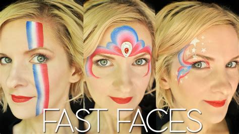 July 4 Fast Faces Face Painting Tutorial Youtube