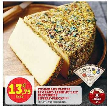 Promo Tomme Aux Fleurs Legrand Sapin Au Lait Pasteuris Siffert Frech