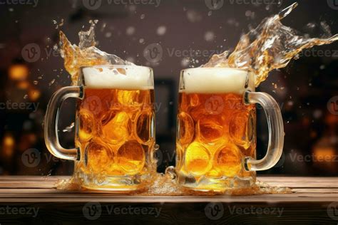Rhythmic Beer mug clashing. Generate Ai 30579470 Stock Photo at Vecteezy