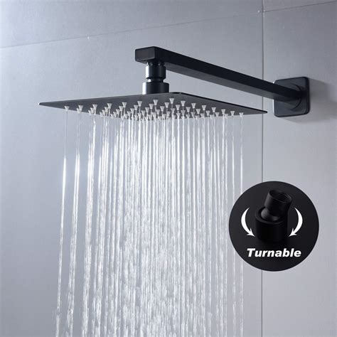 Senlesen Kepala Head Shower Rainfall Stainless Steel Square Inch