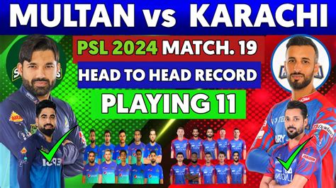 Karachi Kings Vs Multan Sultan Playing 11 Psl 9 Multan Sultans Kk Vs