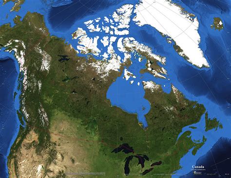 Satellite Map Of Canada