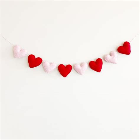 Felted Heart Garland Etsy