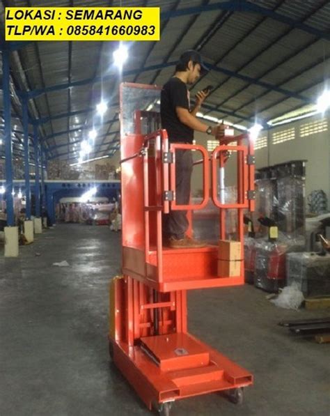 Aerial Order Picker Tangga Semi Electric Noblelift 4 5 Meter Properti