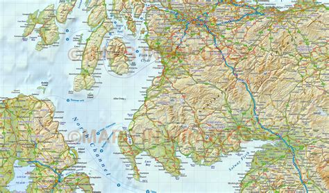 Vector Scotland Map Regions Political Road Rail With High Res