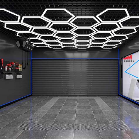 Hexagon Led Lighting For Auto Showroom And Supermarket Light