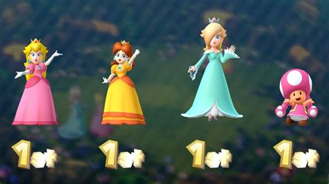 Mario Party Minigames Coin Challenge Peach Vs Daisy Vs Rosalina Vs