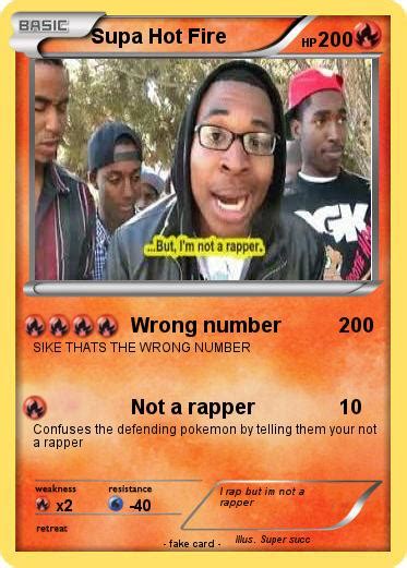 Pokémon Supa Hot Fire 89 89 Wrong number My Pokemon Card