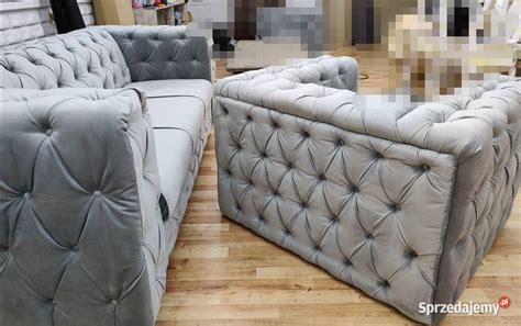 Sofa chesterfield fotele głęboki pik glamour producent Radom