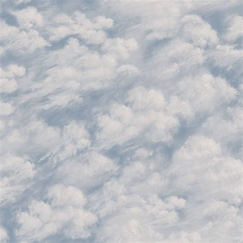 Tempaper Clouds Self Adhesive Removable Wallpaper Bluewhite Clouds