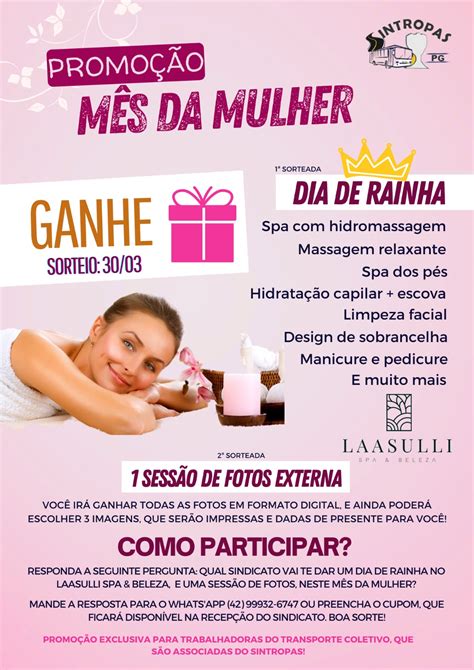 Sintropas Vai Presentear Trabalhadora Spa Day E Sess O De Fotos