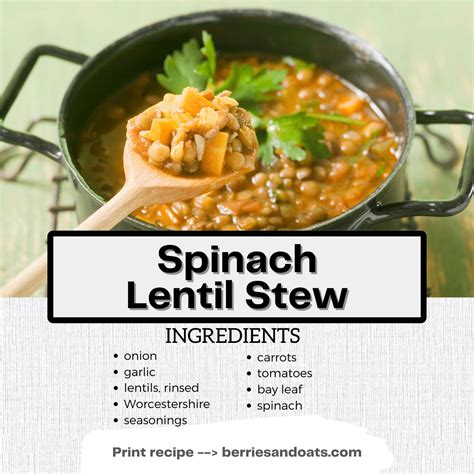 Spinach Lentil Stew