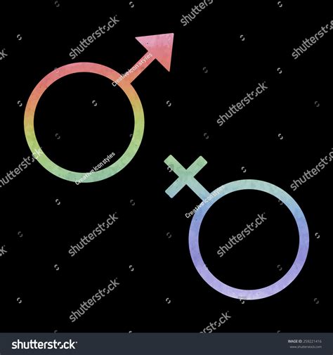 Sex Symbol Vector Illustration Watercolor Effect Stock Vector Royalty Free