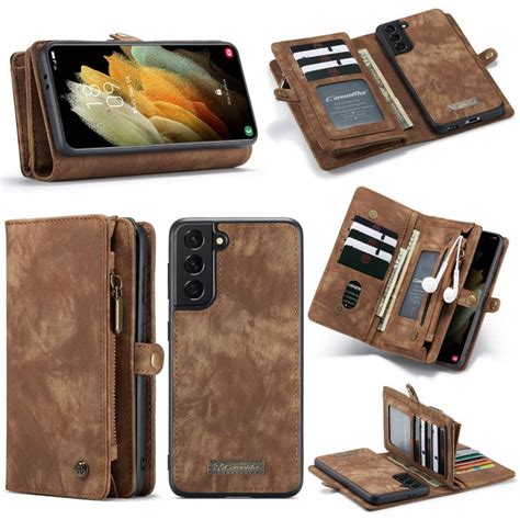 CaseMe Samsung Galaxy S21 Wallet Detachable 2 in 1 Case Coffee ...