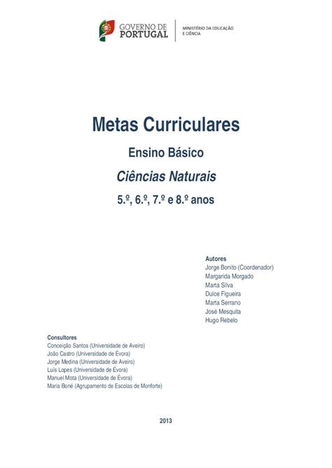 PDF Metas CurricularesConhecer a influência dos fatores abióticos nas