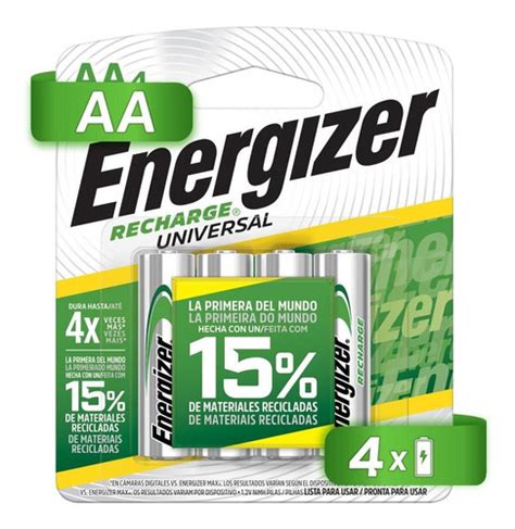 Pilas Recargables Energizer Aa Mah Blister Unidades Meses Sin