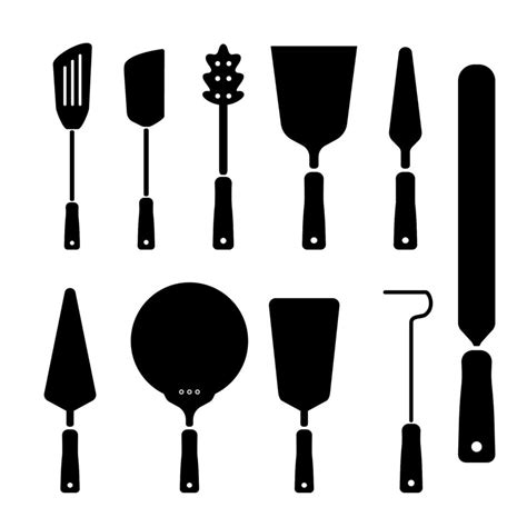 utensil bundle or set icon. black color. rounded shape. 17710612 Vector ...