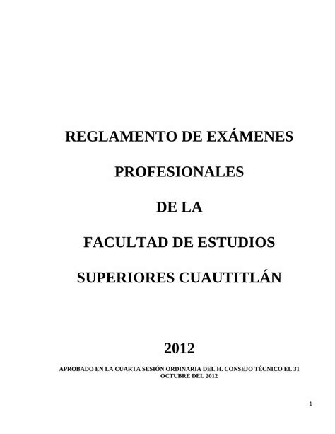 PDF REGLAMENTO DE EXAMENES PROFESIONALES PDF Fileescrito Esta