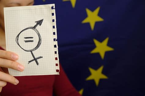 Premium Photo Equals Sign And A Male Symbol Drawn On A Piece Of Paper Depicting The Women