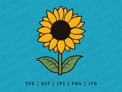 Sunflower Svg Clipart Cricut Svg Floral Svg In Vector Etsy