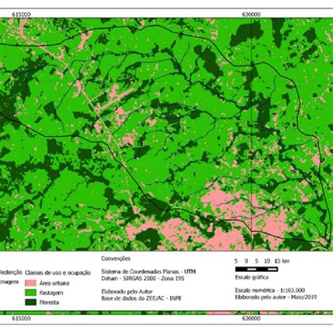 Mapa de uso e ocupação da terra na BH do Rio Redenção Download