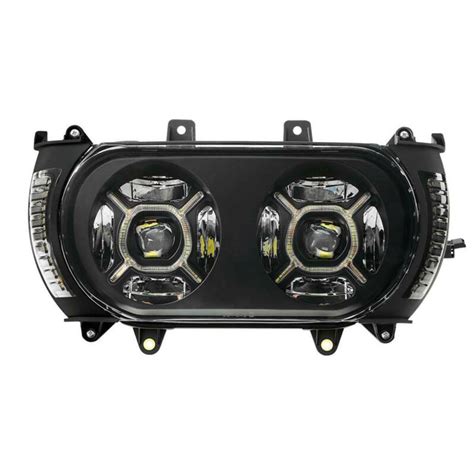 Harley Davidson Road Gilde Dual Led Headlight Highlow Beam With Side Marker Turn Signals For