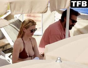 Mia Goth Sexy Seen Flaunting Her Hot Bikini Body At The Beach In Portofino AZNude