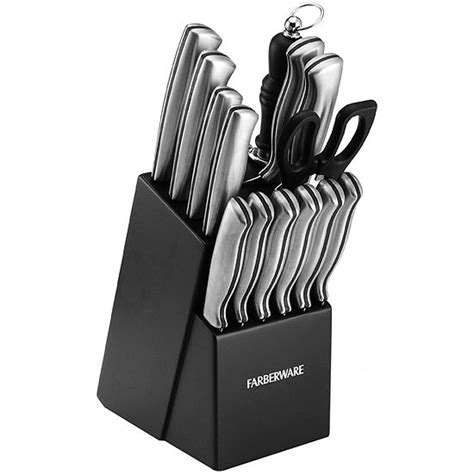 Farberware® 15 Piece Stainless Steel Knife Set Color Gray