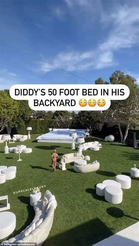 Sean Diddy Combs Freaky 50 Ft Backyard Bed Goes Viral Amid Baby