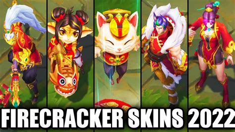 All Firecracker 2022 Skins Spotlight Diana Sett Teemo Xin Zhao Tristana