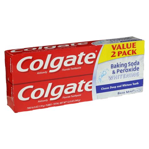 Colgate Baking Soda And Peroxide Whitening Brisk Mint Paste Shop Toothpaste At H E B