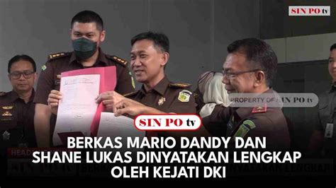 Berkas Mario Dandy Dan Shane Lukas Dinyatakan Lengkap Oleh Kejati DKI