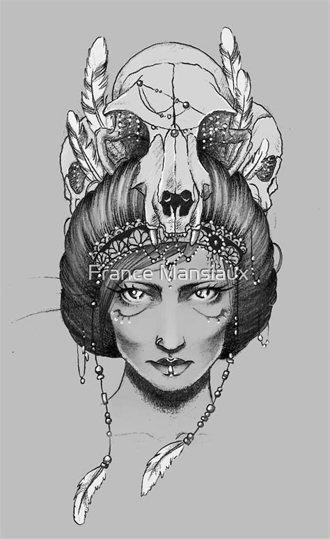 Skull Queen By France Mansiaux Redbubble